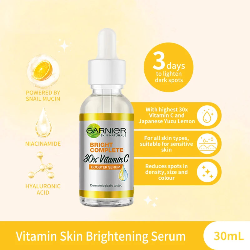 Garnier Bright Complete 30x Vitamin C Niacinamide Booster Serum Whitening Skin Tone