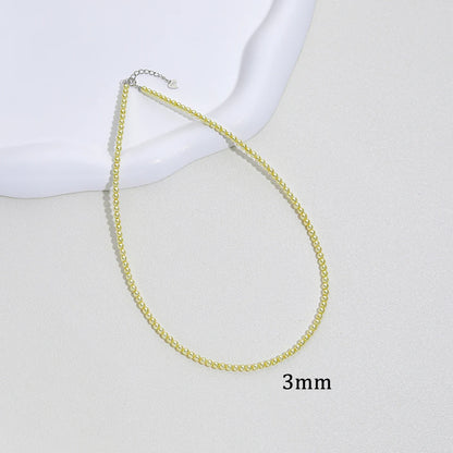 925 Sterling Silver 6mm Pearl Necklace For Women Jewelry On Neck  Pearl Bead Choker Cheap Items With Party Gift