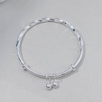 925 Sterling Silver Full-blown Flowers Bracelet For Women Original Texture Adjustable Solid Bracelets Light Luxury Party Jewelry - Imbasat