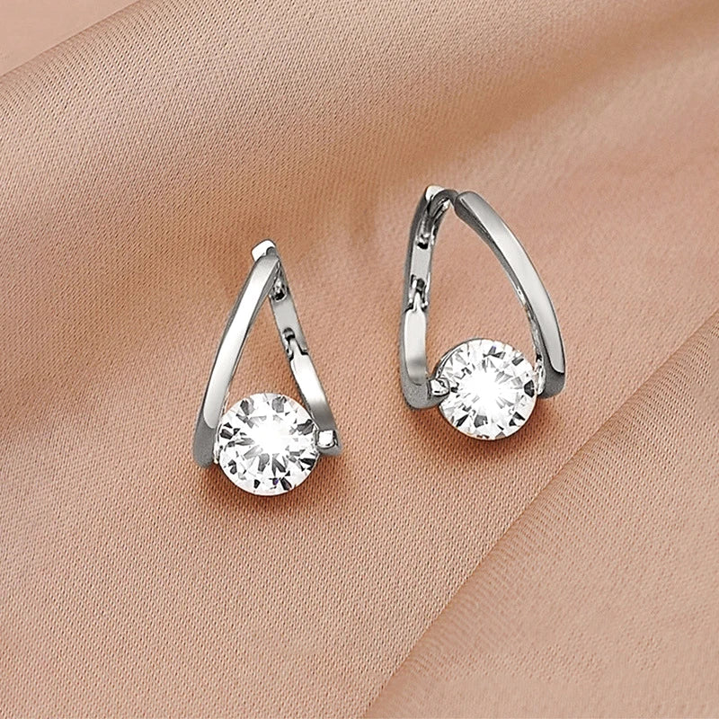 Anziw 1.0ct 6.5mm VVS1 Moissanite Twist Hoop Earrings 925 Sterling Silver