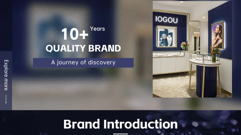 IOGOU Real 925 Silver Moissanite Jewelry Set Gold