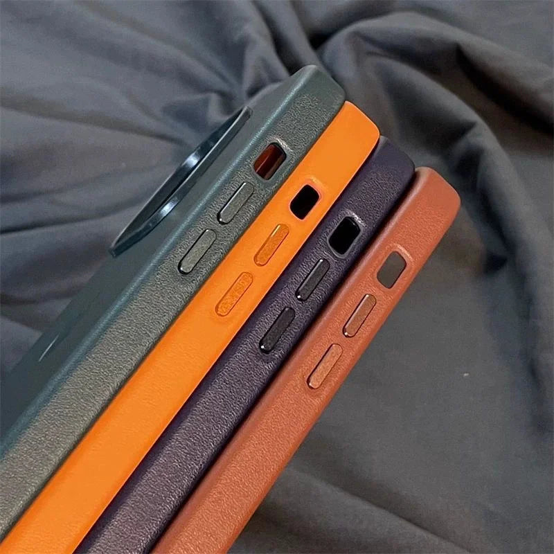 Leather With Magsafe Case For iPhone