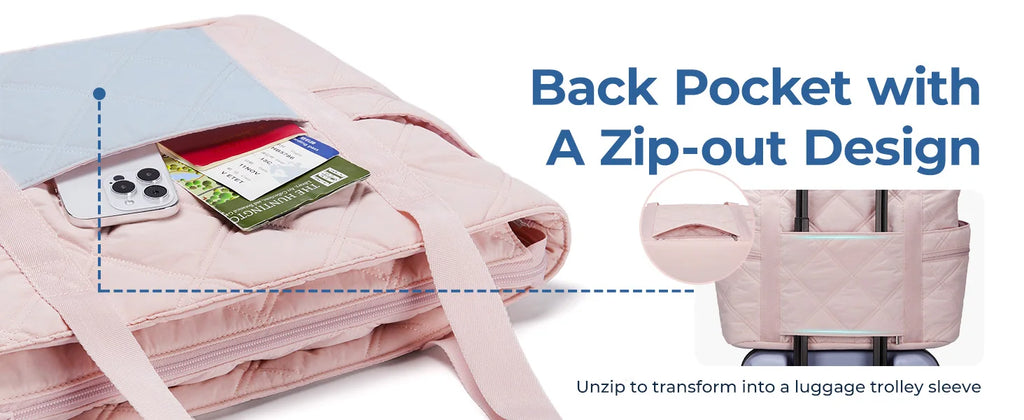 BAGSMART Tote Bag, Puffer Tote Bag