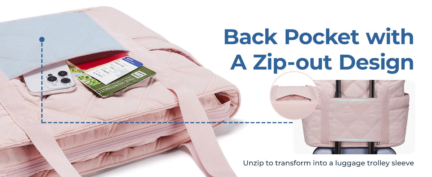 BAGSMART Tote Bag, Puffer Tote Bag