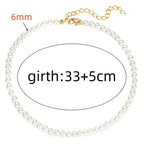 White Pearl Chokers Necklace