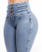 Skinny Jeans with Butt Lifting Effect High Waisted Shaping Pants