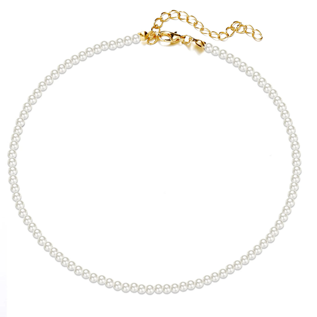 White Pearl Chokers Necklace