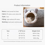 Cat Bed Pet Dog House Winter Cat Villa Sleep Kennel
