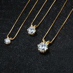 IOGOU Real 925 Silver Moissanite Jewelry Set Gold