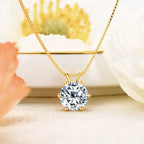 3.0 Carat Moissanite 925 Silver Diamond Necklace