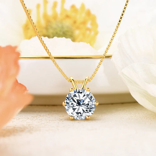 3.0 Carat Moissanite 925 Silver Diamond Necklace