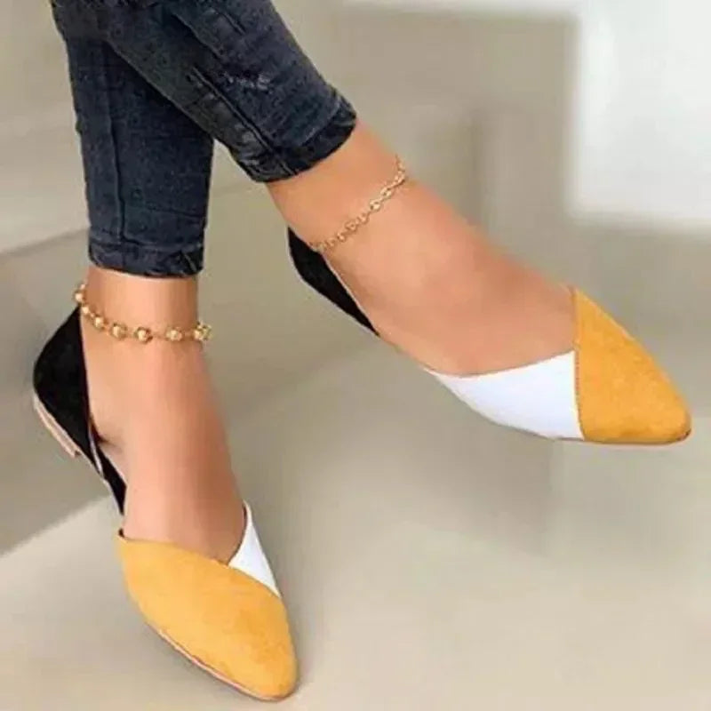 Women Casual Shoes Women Fashion Flat Sandals Mixed Colors Ladies Loafers Pointed Toe Slip Female Office Shoes Casual Sandals