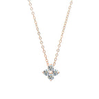 TBCYD 3MM 0.4cttw D Color Clover Necklace