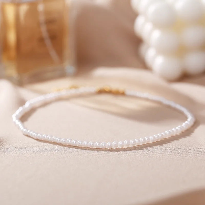 White Pearl Chokers Necklace