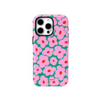 INS Pink Cute Flowers iPhone Case Luxury Double Layer Cover