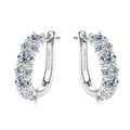 Anziw 2.76CTTW. Moissanite Earrings Luxury 925 Sterling Silver Hoop Stud Earrings