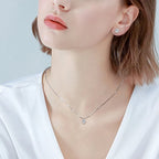 IOGOU Real 925 Silver Moissanite Jewelry Set Gold