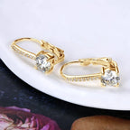 6.5mm D Moissanite Clip On Earrings 925 Sterling Silver