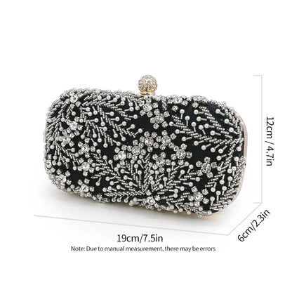 Women Clutch Bag High-class Ladies Coin Purse Niche Party Handbag Dinner Bags Dress Bridesmaid Bag Hand-beaded Pearl Wallet