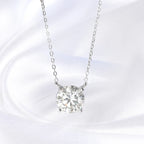 Smyoue White Gold Plated 1-10CT Moissanite Necklace