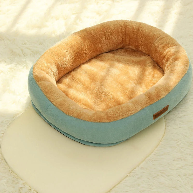 Kimpets Cat Bed Dog Pet Bed Kennel Non-Slip Winter Warm Small Dog Kennel Sleeping Removed Washed Soft Puppy Cushion Cat Supplies