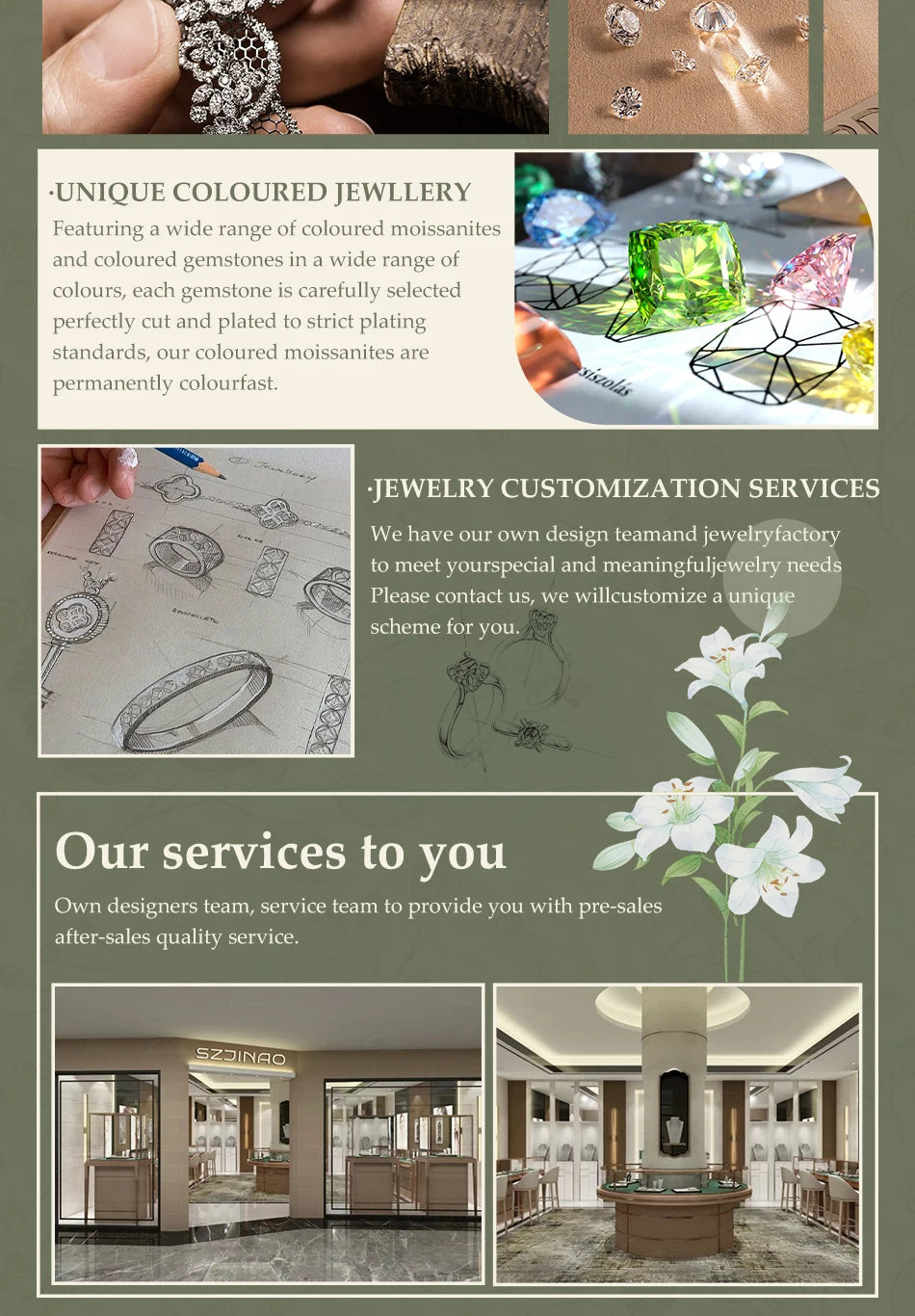 18K Gold Moissanite Necklace 1CT AU750 Pendant