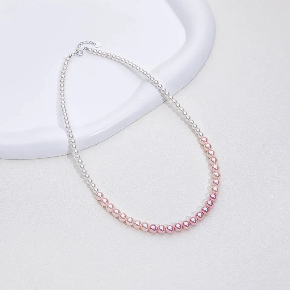 925 Sterling Silver 6mm Pearl Necklace Bead
