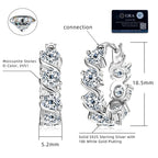 Anziw Jewelry Luxury 4.8CTW. 4mm Moissanite Earrings Hoops