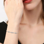 18k Gold Plated 5mm 1.5CTW Moissanite Infinity Bracelet 925 Silver