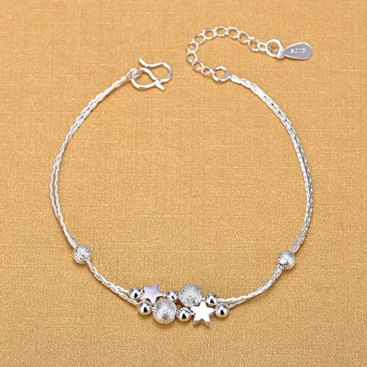 925 Sterling Silver Bracelet Partial Pearls Knots Bracelets for Women Fashion Luxury Design Bead Charm Bracelet Party Jewelry - Imbasat