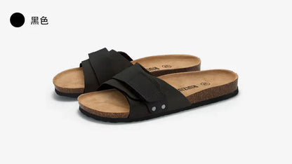 Men's Summer Flat Cork Slipper Softwood Beach Casual Nubuck Slides Mule Clogs Sandals Platform Shoes Ladies Footwear 2025