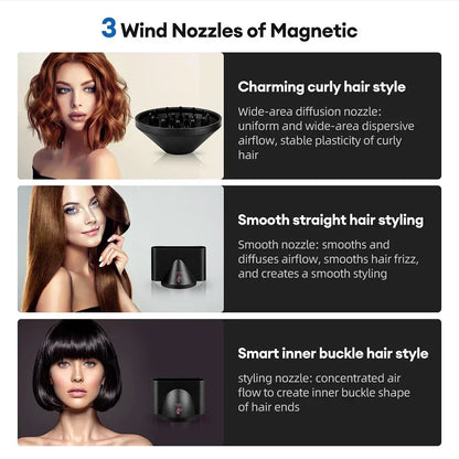 Professional 110000rpm Brushless Hair Dryer Negative Ions Blow Dryer Super Powerful Wind Lownoise Salon 1600W Electric Blower