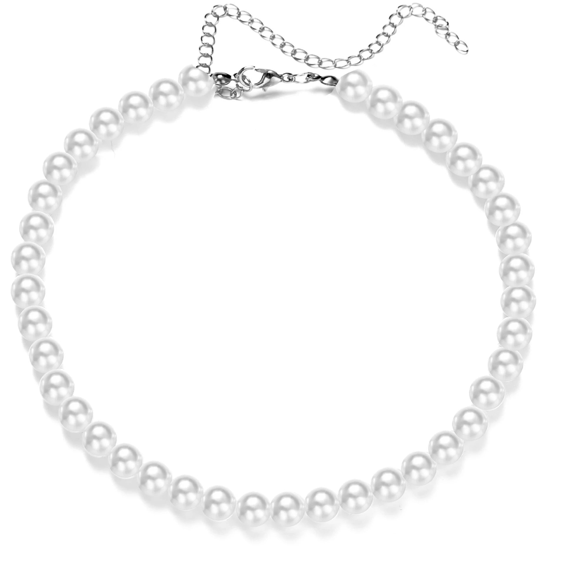 White Pearl Chokers Necklace