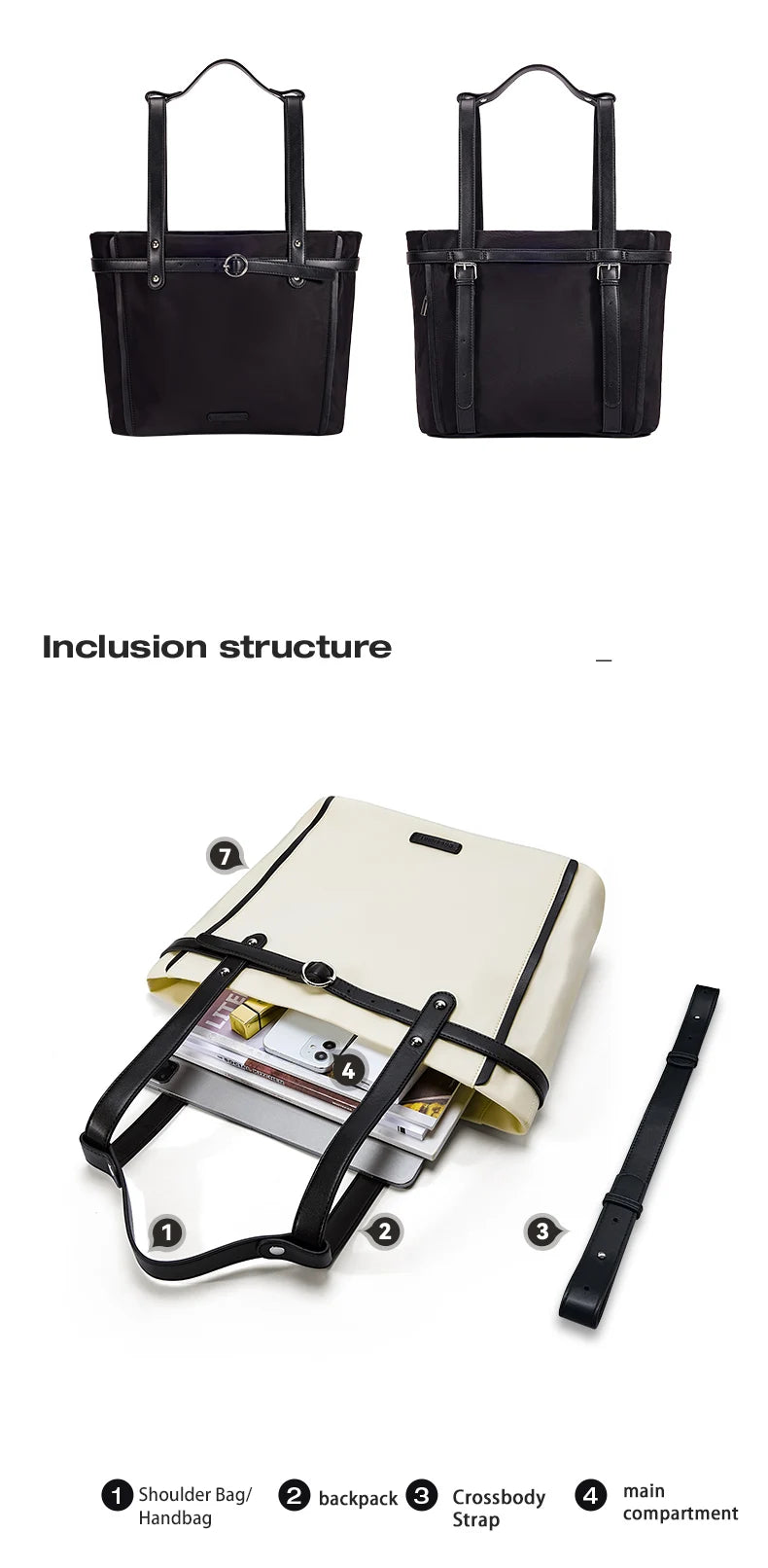 BAGSMART Tote University Eco Canvas Handbags