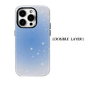 Pale Blue Star Shower iPhone Case Magnetic Tough Double Layer Cover
