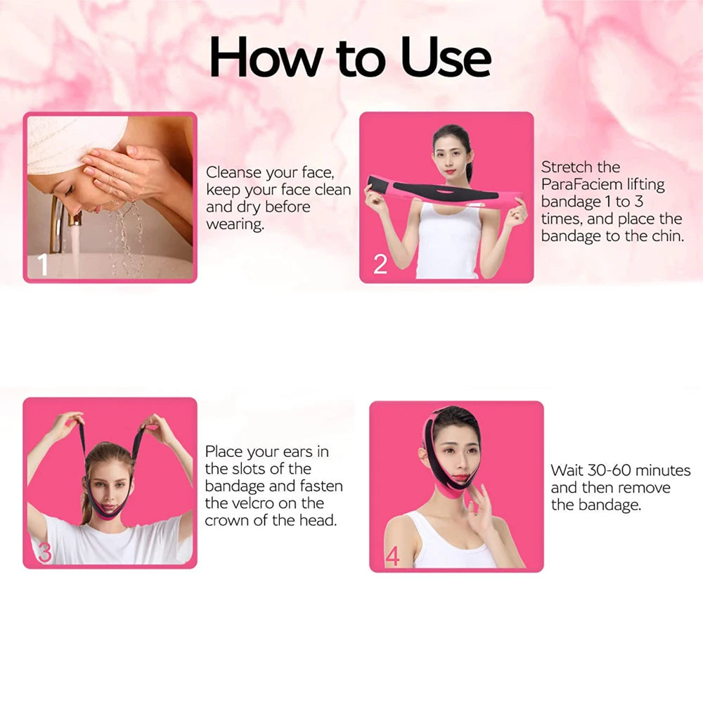 Double chin reducer strap Reusable Face Lifting Elastic Belt