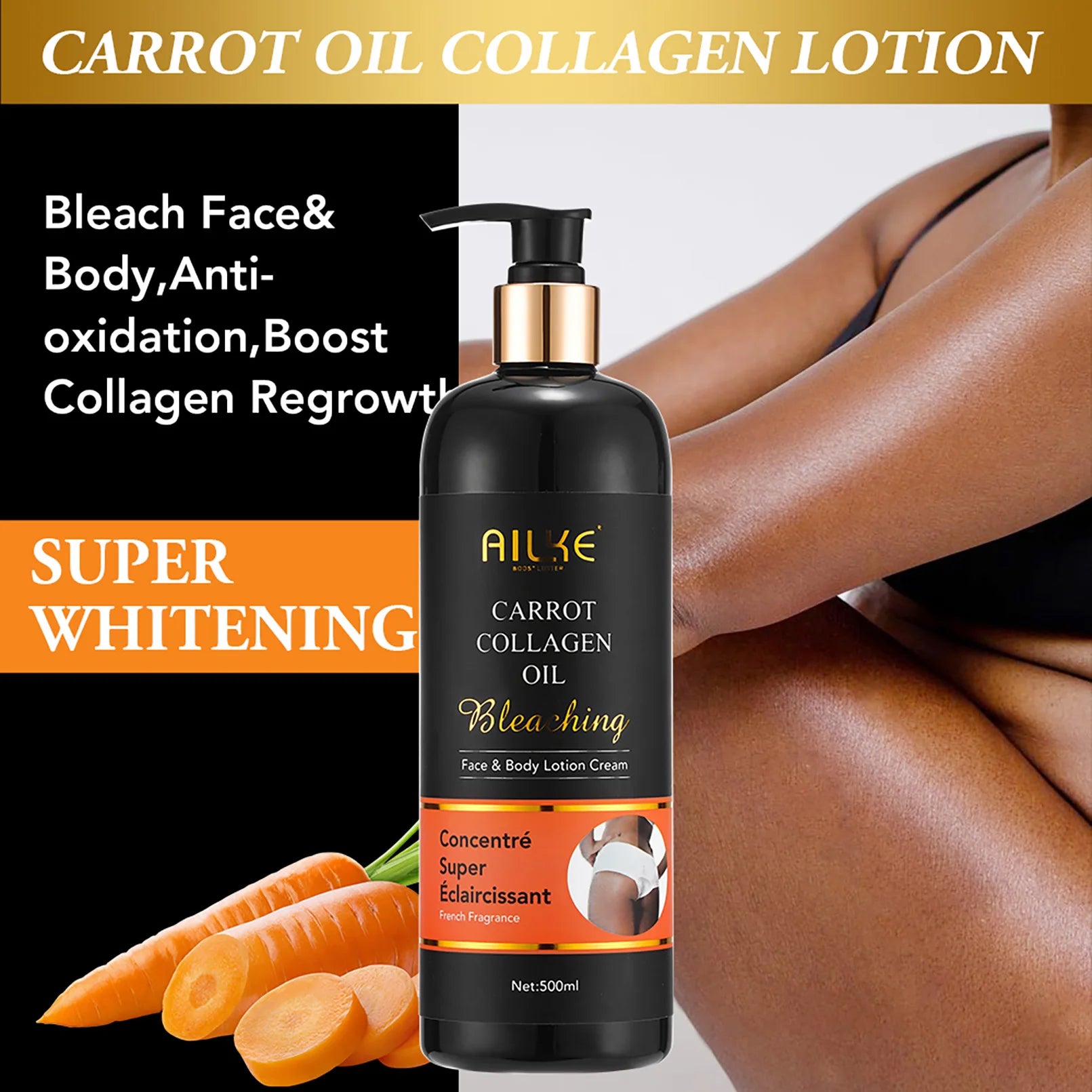 AILKE Collagen Skin Care Kit, Reduce Spots Whitening Even Skin Tone And For Dark Skin