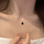 925 Silver Pearl Simple Elegant Thin Chain Pendant Necklace
