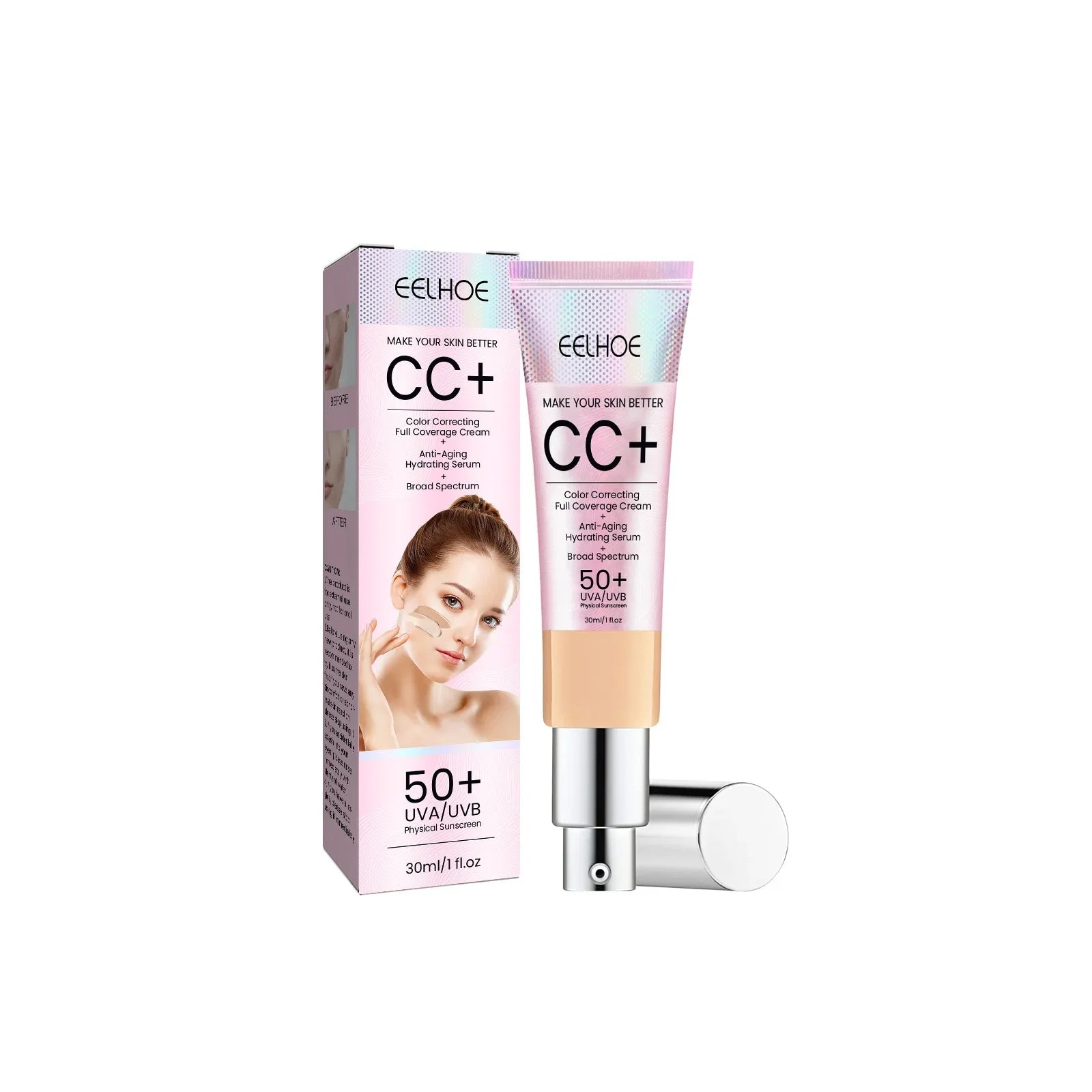 Facial CC Cream Natural Concealer Waterproof Liquid Foundation Cream