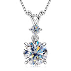 Anziw 1CT 2CT 3CT Moissanite Pendant Necklace
