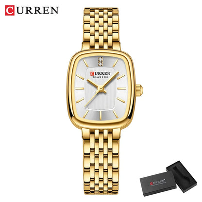 CURREN New Fashion Stainless Steel Date Women Watches Casual 30M Waterproof Girl Ladies Wristwatch Female Clock Relogio Feminino