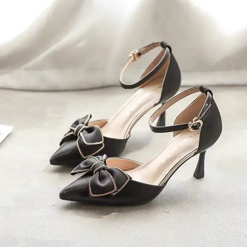 Medium Heel Heels Women's Shoes Trend Pointed Toe Butterfly Stilettos Elegant Dress Weddings Bridal Party White Designer - Imbasat