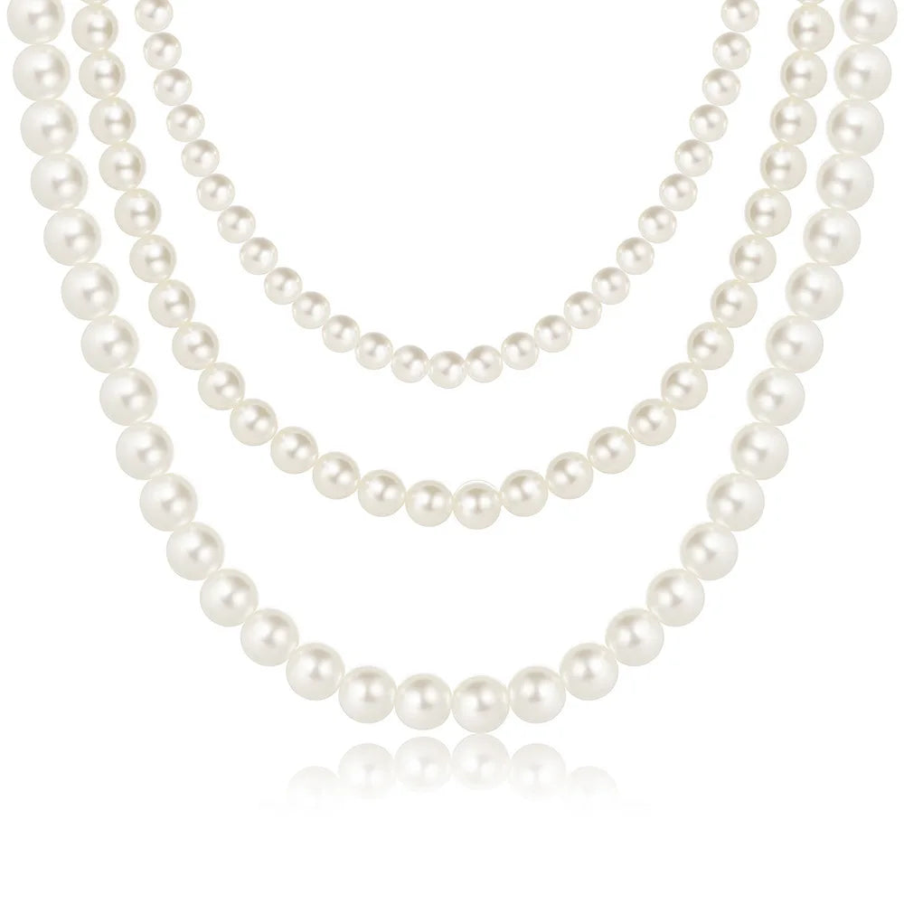 White Pearl Chokers Necklace