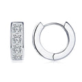 Anziw 3.20CTTW Princess Cut Moissanite Hoop Earrings 925 Silver