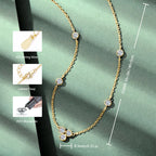 Bezel D Moissanite Pendant Necklace 925 Sterling Silver