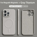 Liquid Silicone iPhone Case Magsafe Magnetic Soft Cover