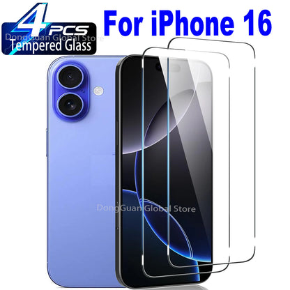 For iPhone 16 Tempered Glass