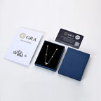 RAPRGOLD GRA Certified 3mm Moissanite Pendant Necklaces