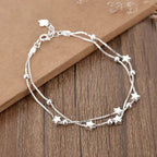 925 Sterling Silver Bracelet Partial Pearls Knots Bracelets for Women Fashion Luxury Design Bead Charm Bracelet Party Jewelry - Imbasat