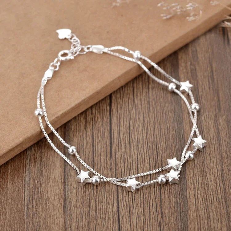 925 Sterling Silver Bracelet Partial Pearls Knots Bracelets for Women Fashion Luxury Design Bead Charm Bracelet Party Jewelry